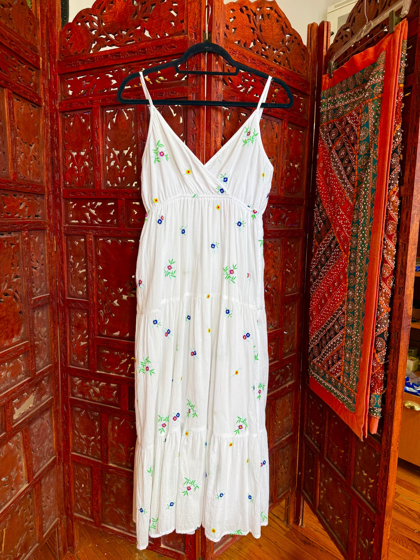 White Floral Maxi Dress