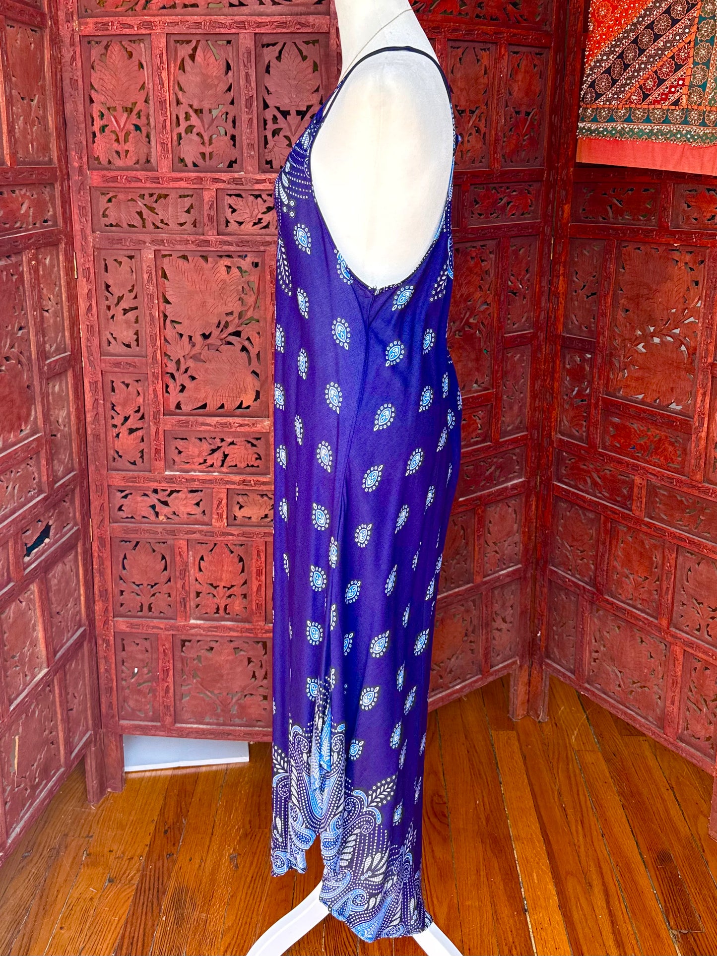 Midnight Paisley Handkerchief Dress