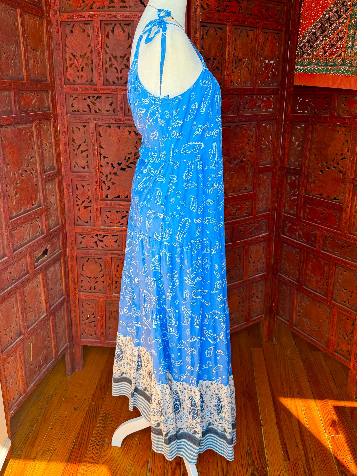 Coastal Paisley Maxi Dress