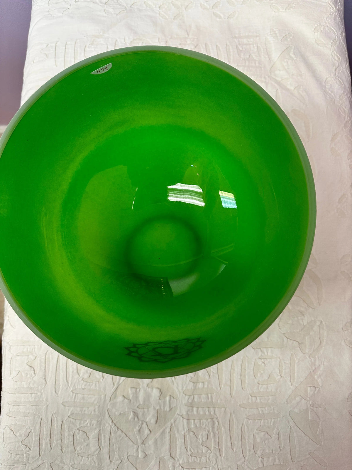 Heart chakra crystal singing bowl