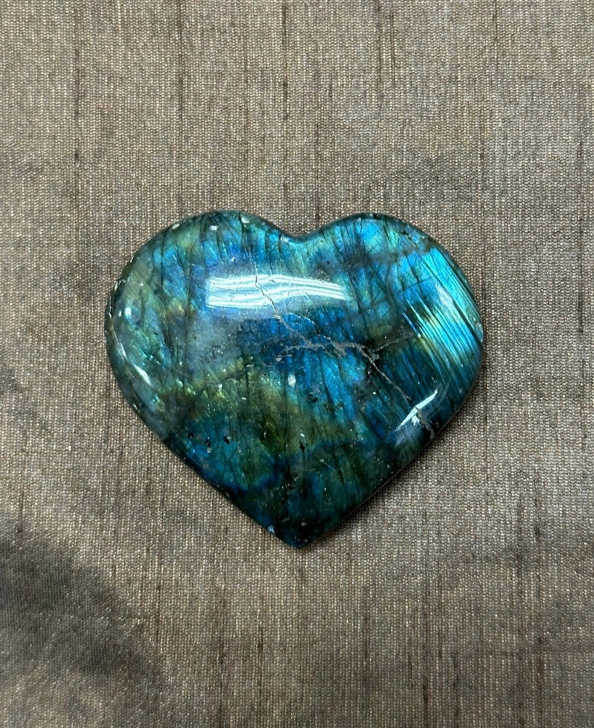 Labradorite heart from Madagascar