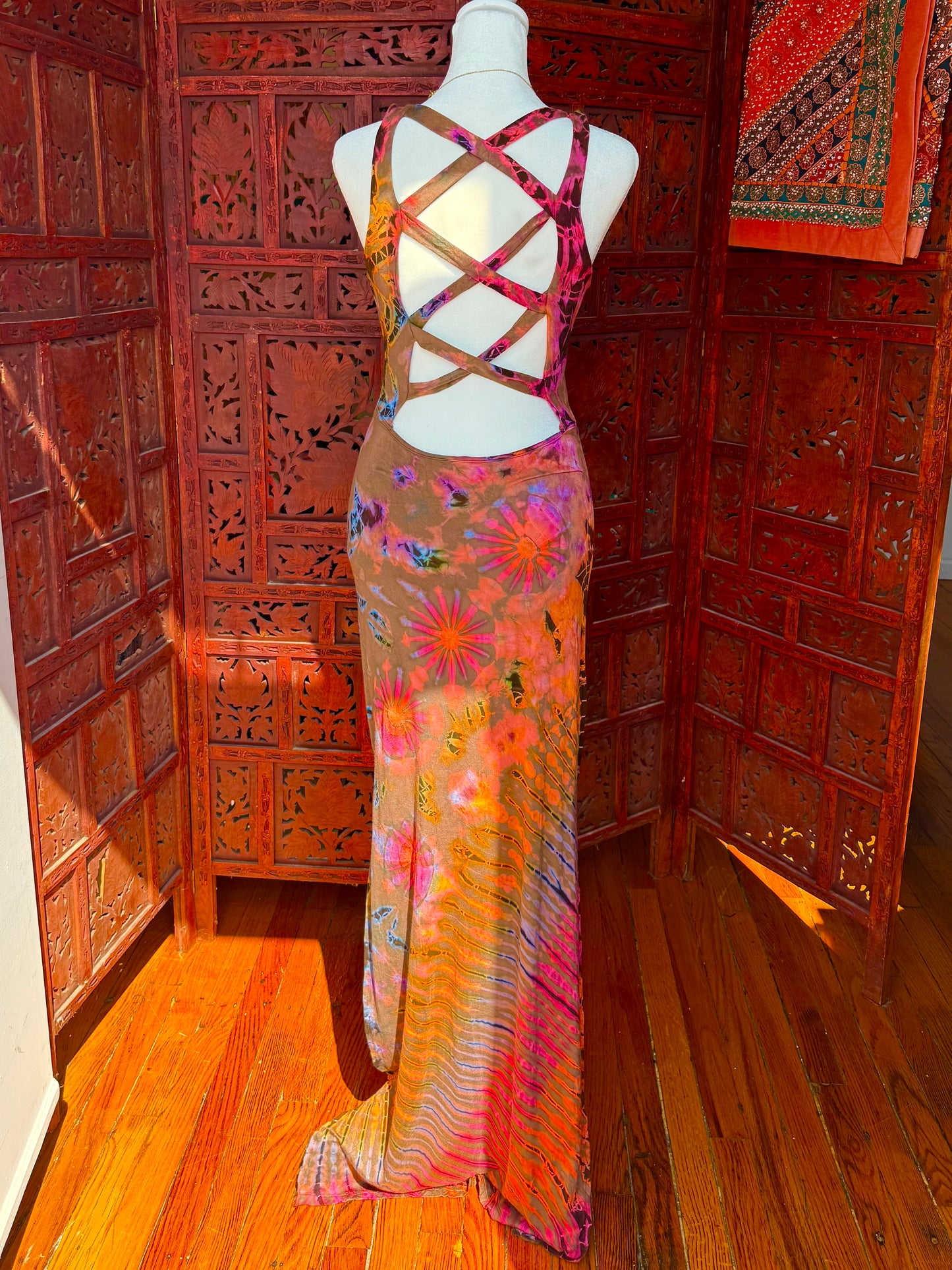 Boho Tie Dye Maxi Dress