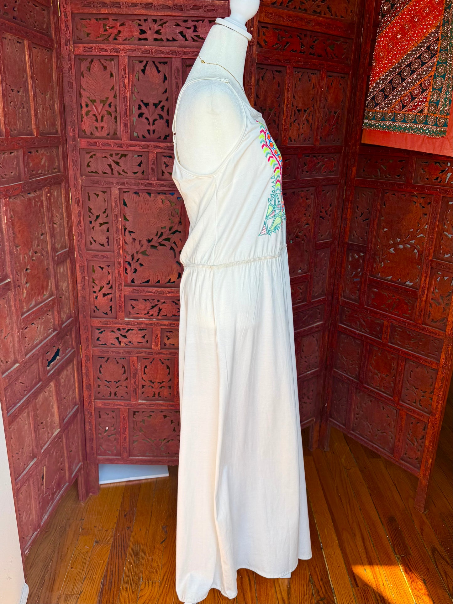 White Embroidered Maxi Dress