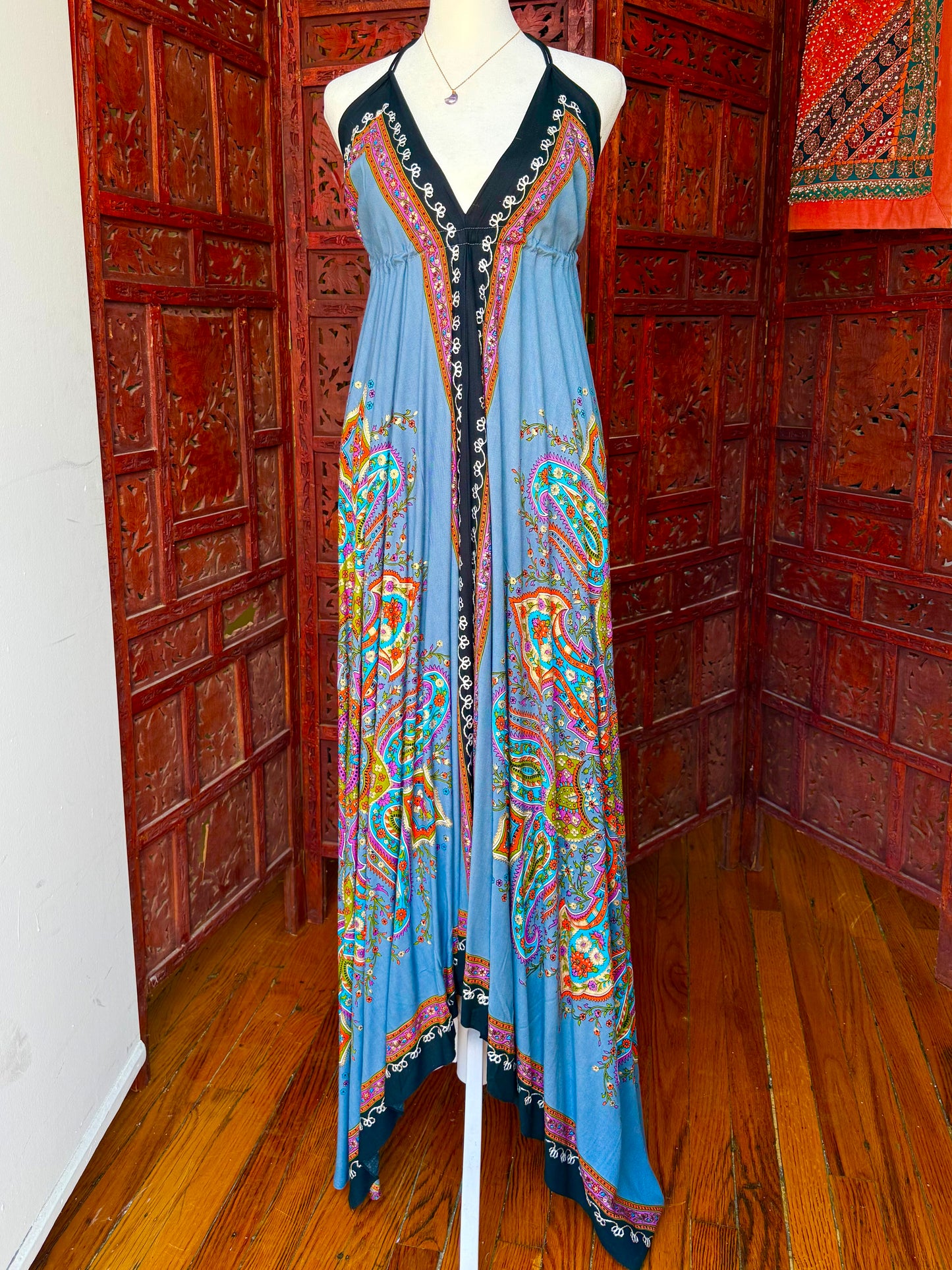 Bohemian Paisley Maxi Dress