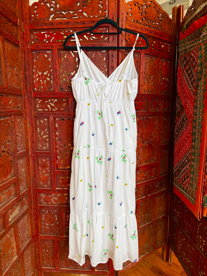 White Floral Maxi Dress