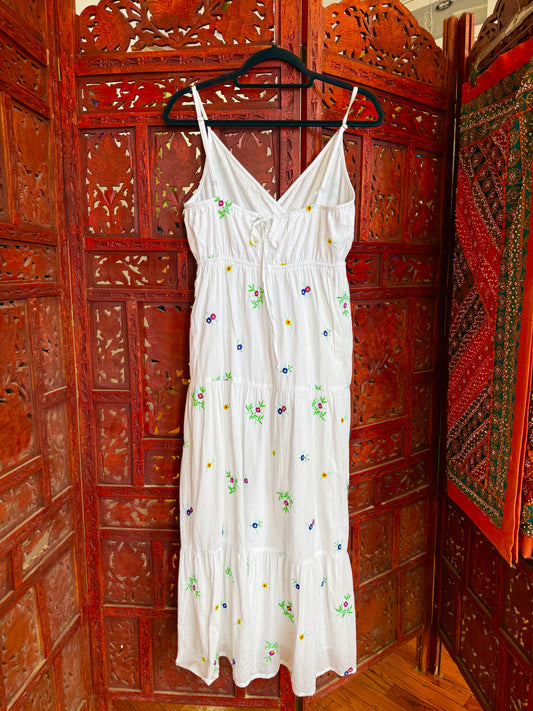 White Floral Maxi Dress