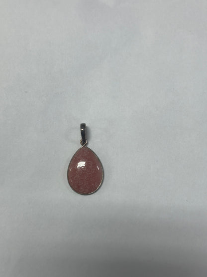 Rhodochrosite Sterling Silver Pendant Necklace - alternate view 2