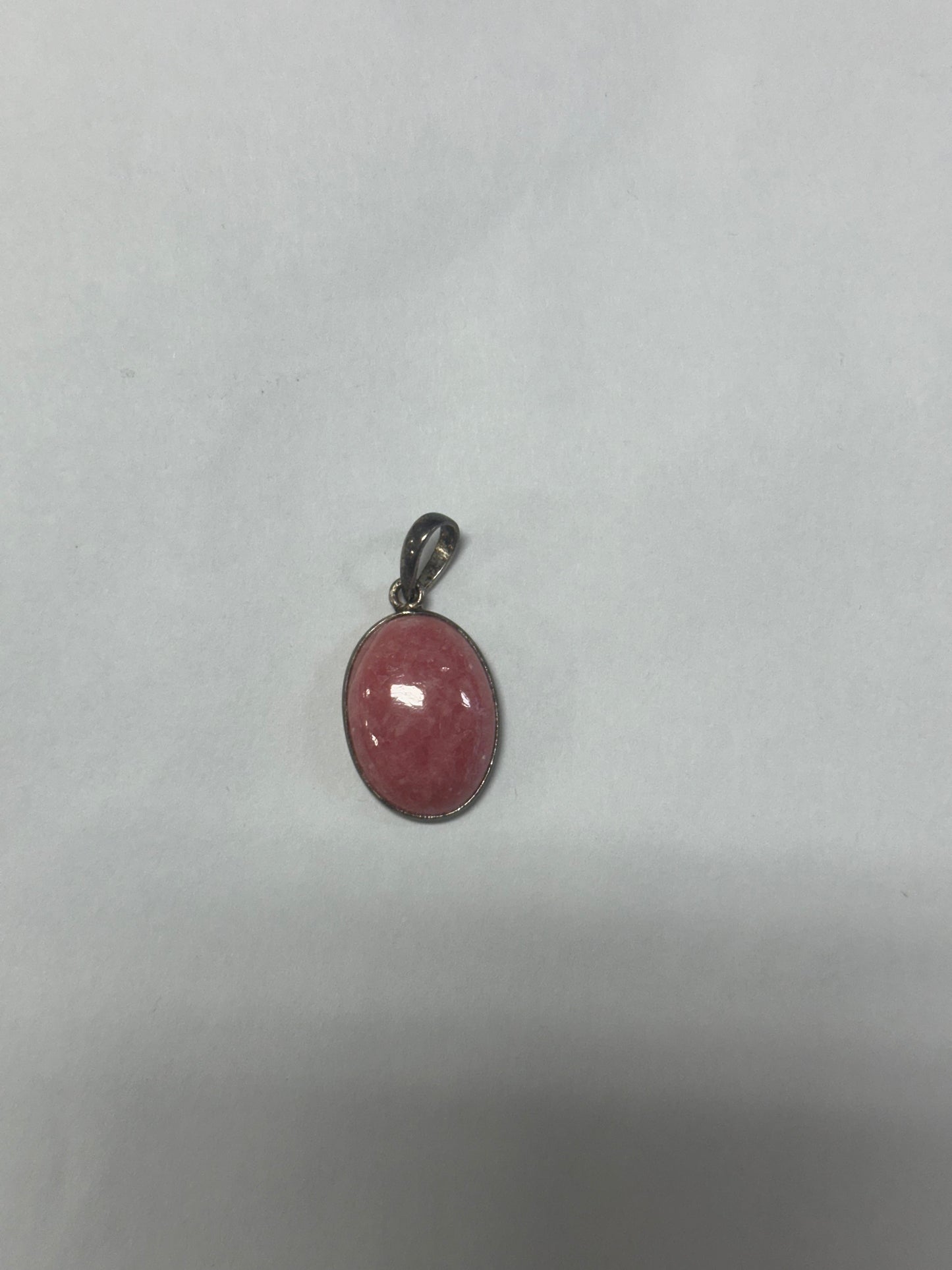 Deep pink Rhodhocrosite Pendant Sterling silver