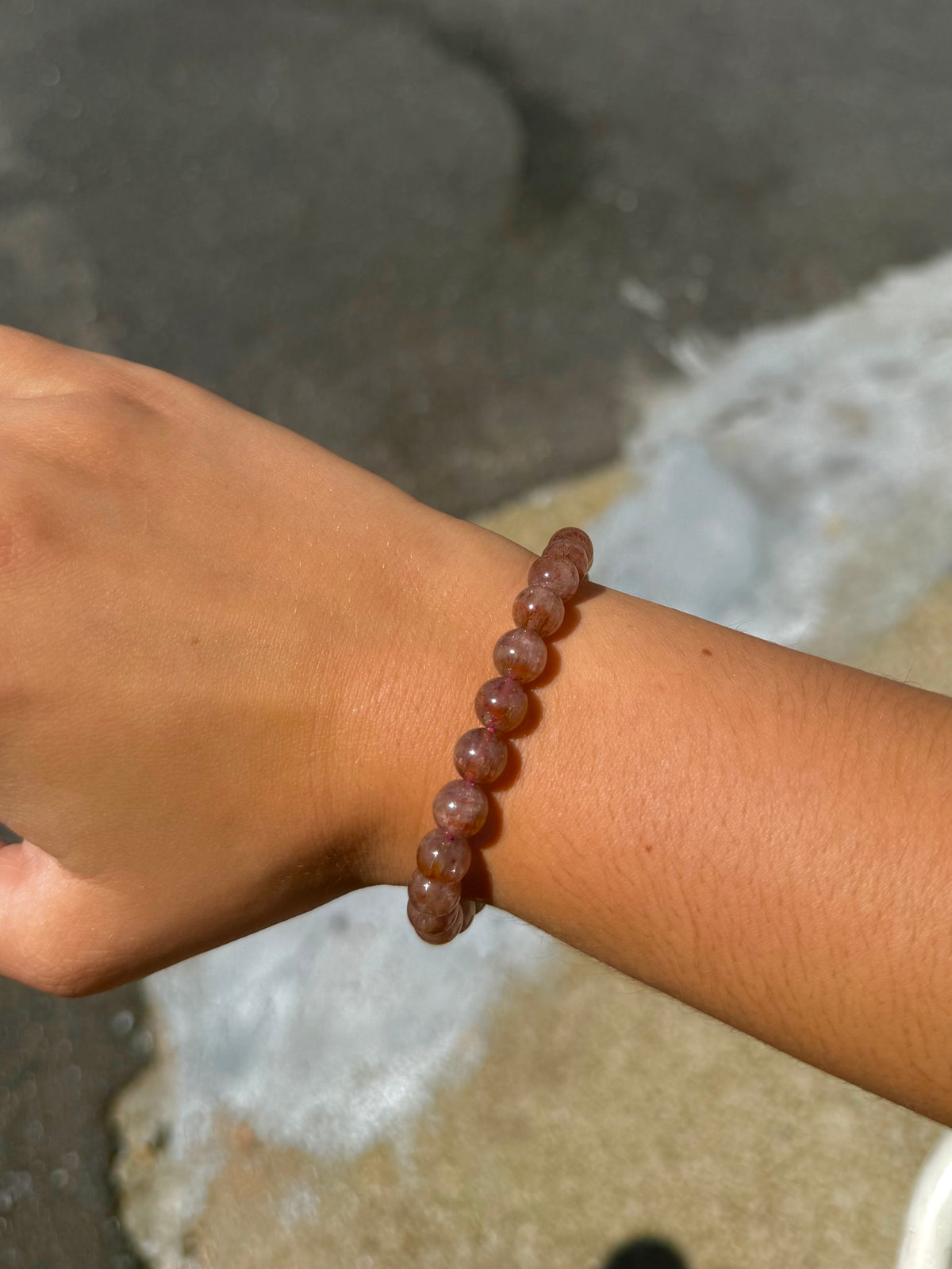 High Quality Sunstone Beaded Bracelet - alternate view 2