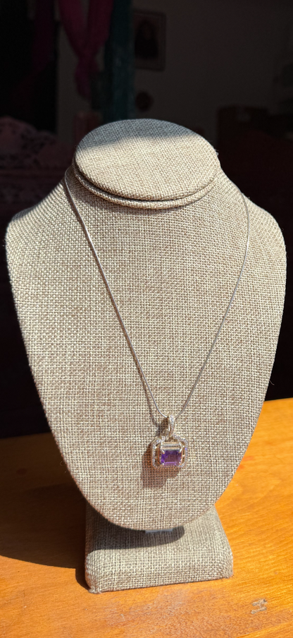 Royal Amethyst Necklace Sterling Silver