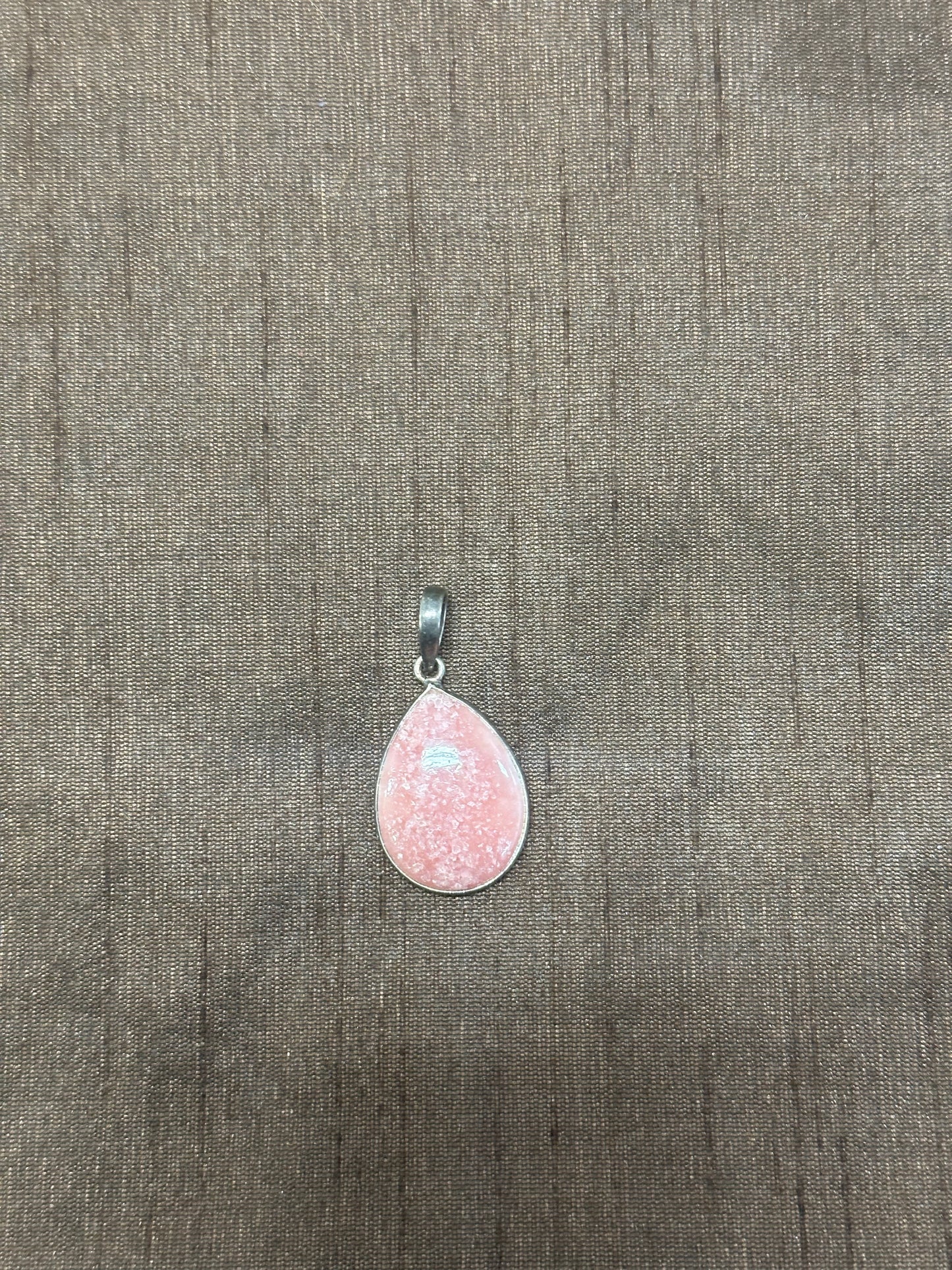Rhodhocrosite Sterling Silver Pendant Necklace