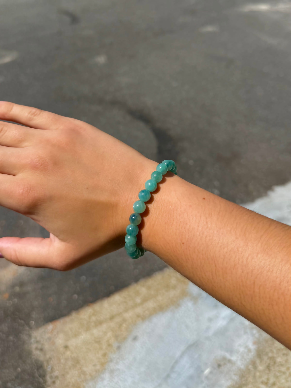 Green Kyanite Stretchy Bracelet - alternate view 2