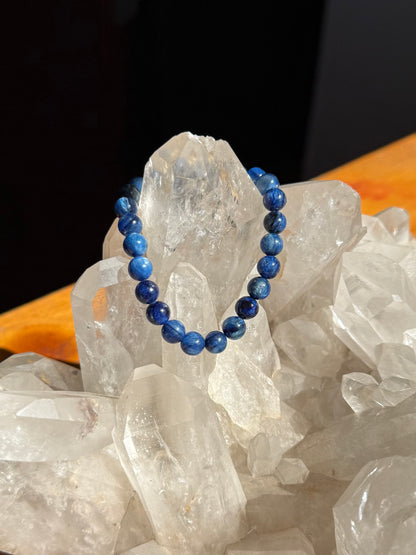 Blue Kyanite Beaded Bracelet High Quality