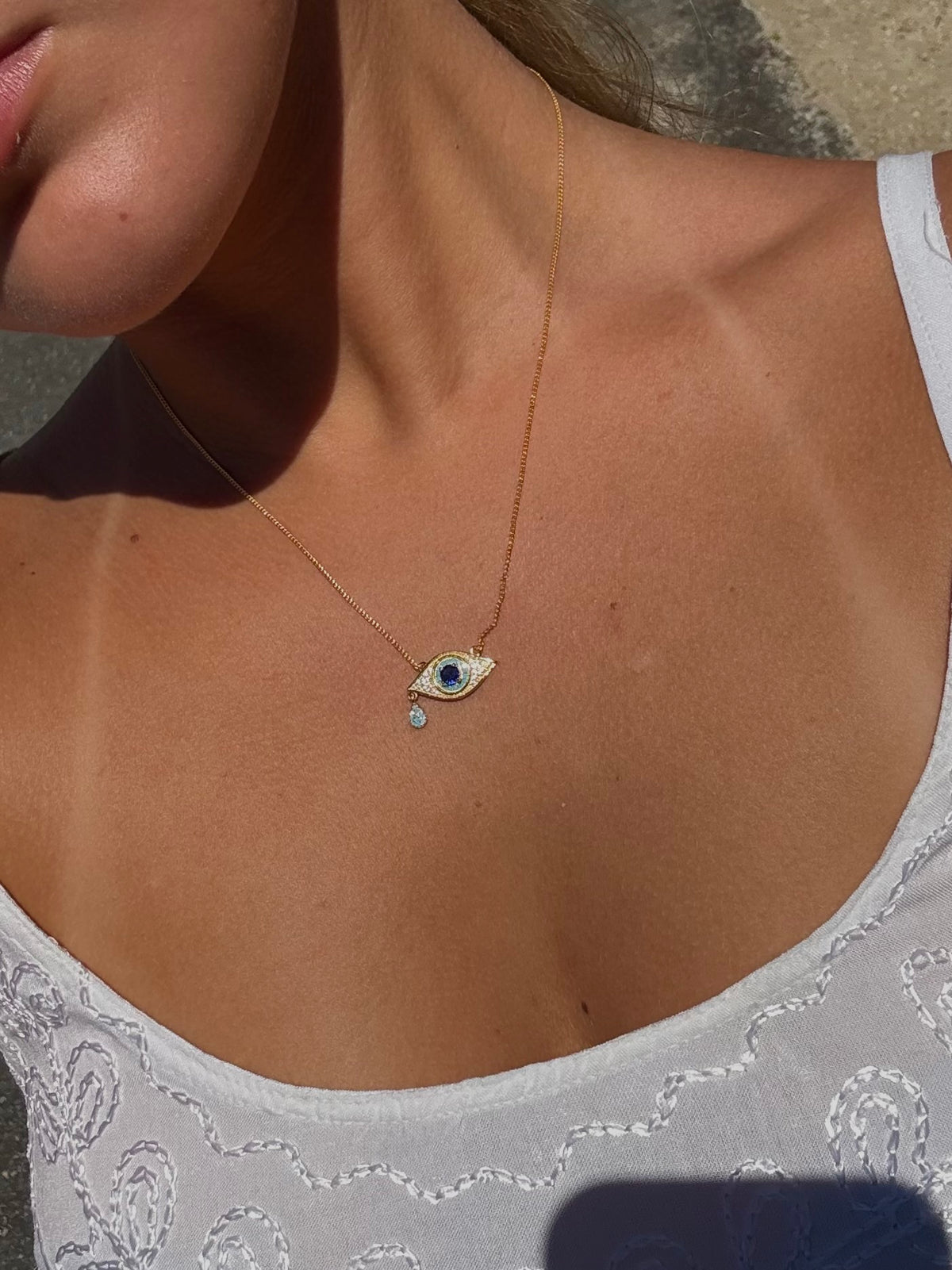 Evil eye Necklace Gold Plated - alternate view 2