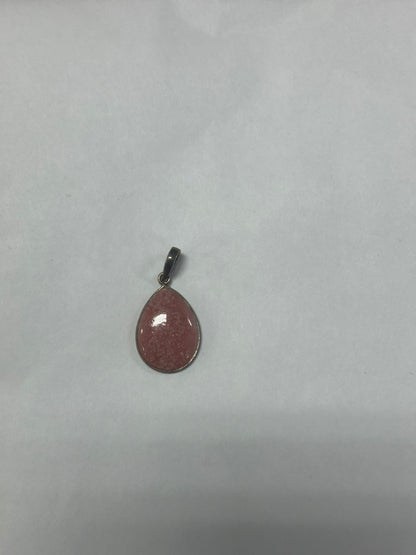Rhodochrosite Sterling Silver Pendant Necklace