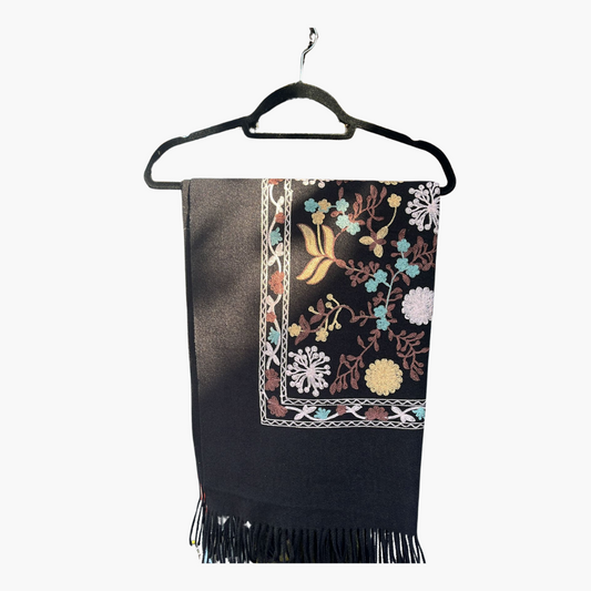 Black Cashmere with Embroidery Work.