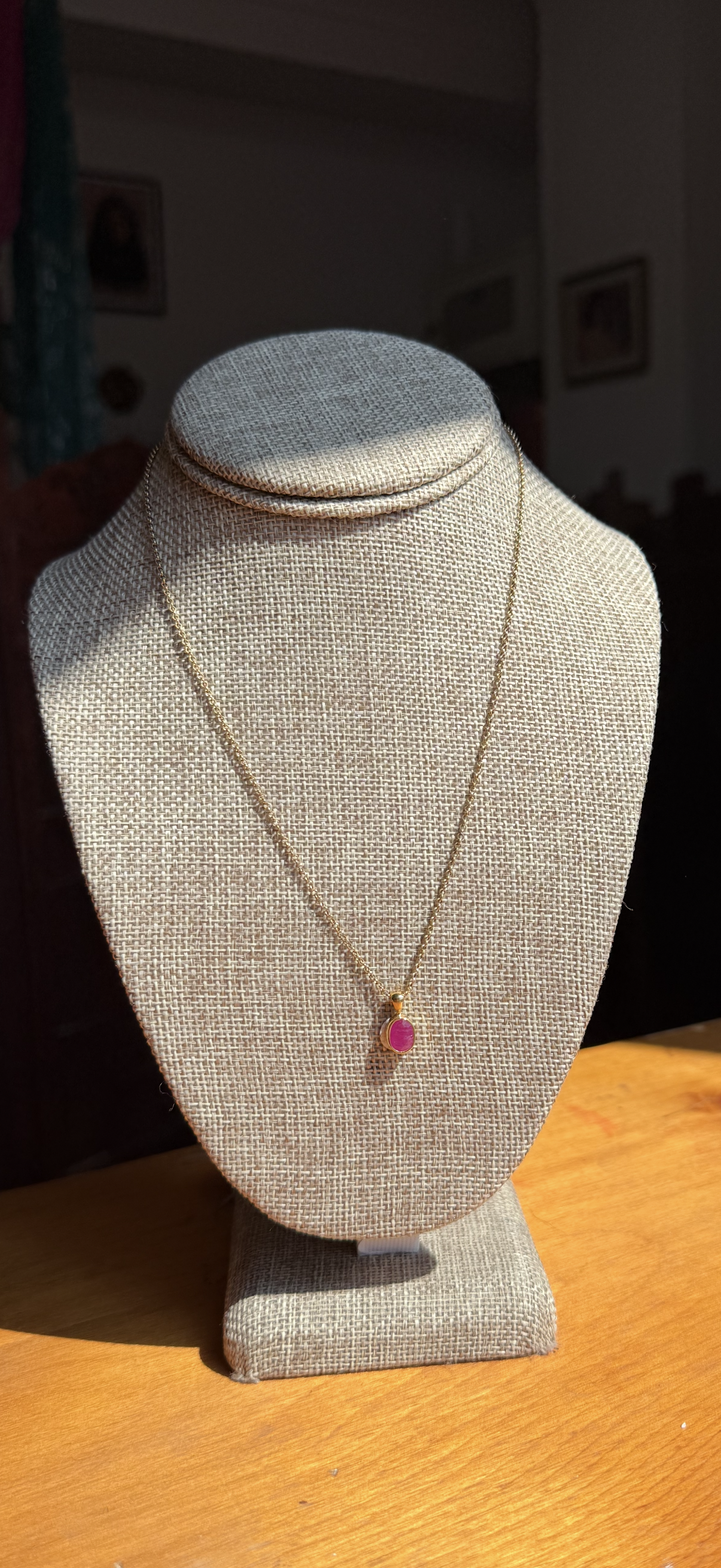 Magenta Crystal Necklace
