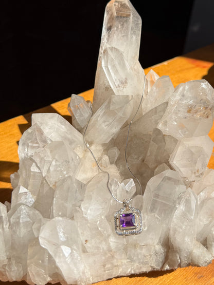 Royal Amethyst Necklace Sterling Silver