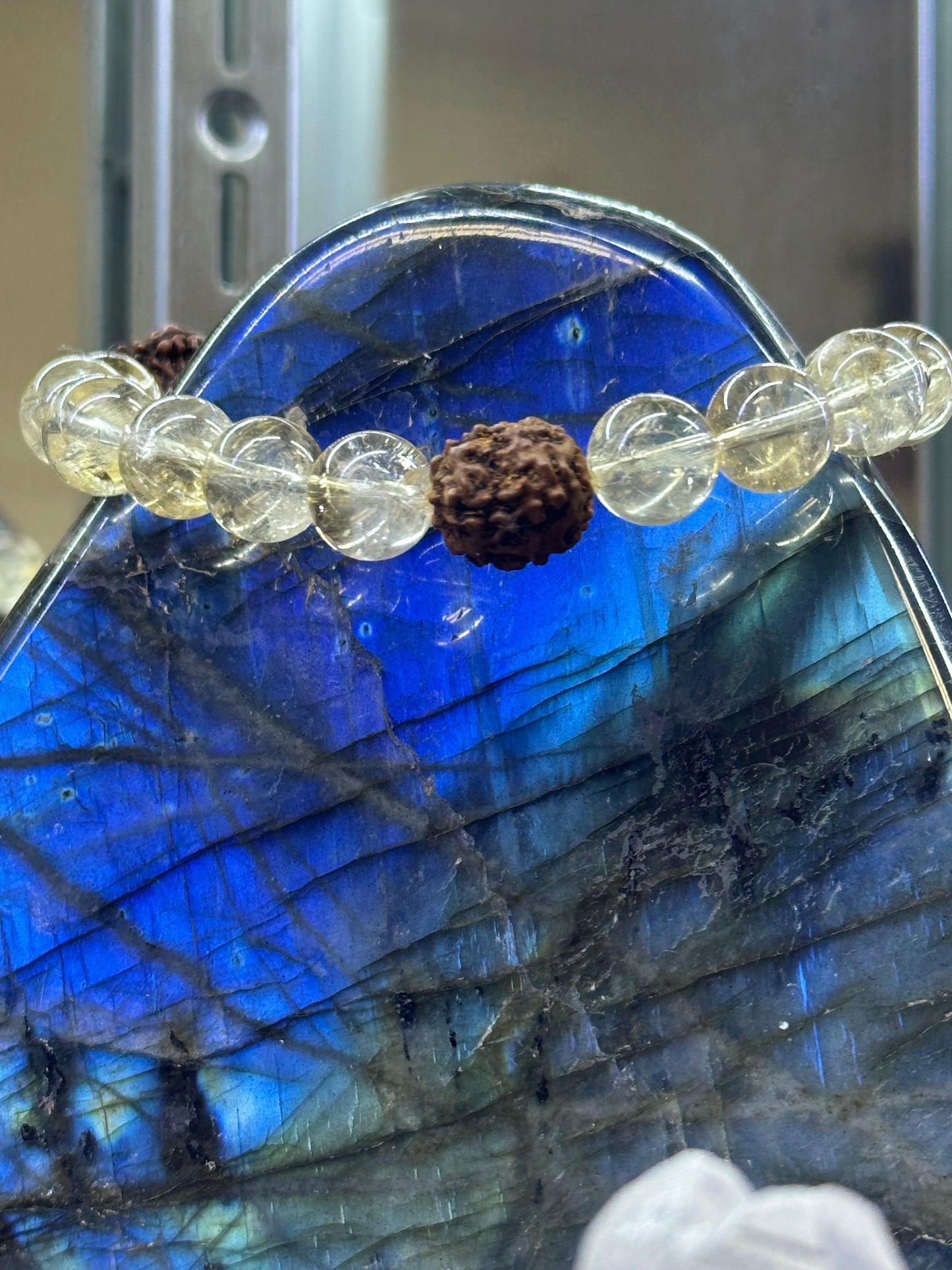 Business Growth & Success Bracelet – Citrine + 5 Mukhi Rudraksha