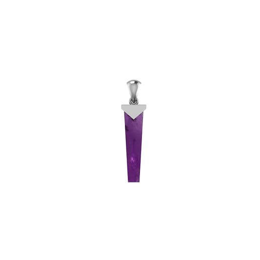 Natural Amethyst Point Sterling Silver Pendant guruscreation