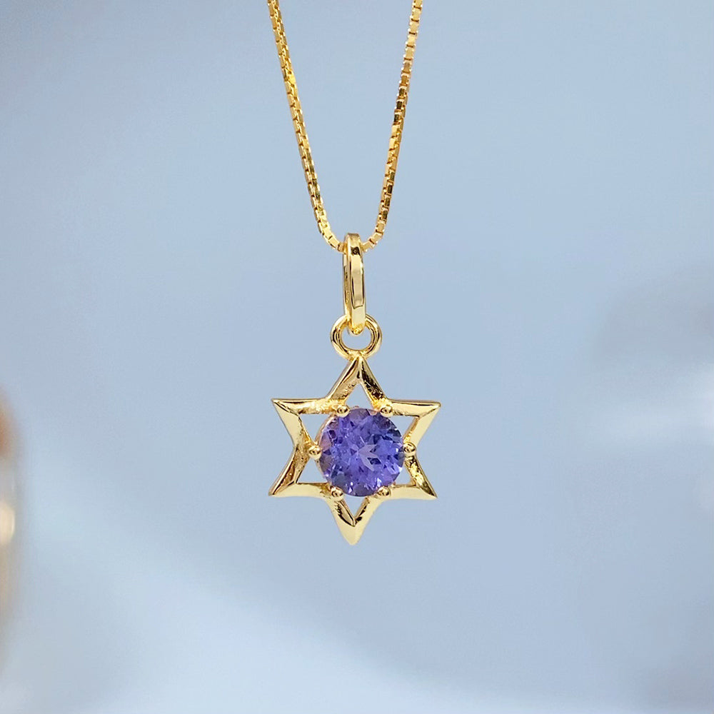 Tanzanite Star Gold Vermeil Pendant gold-tone supplier photograph 8556