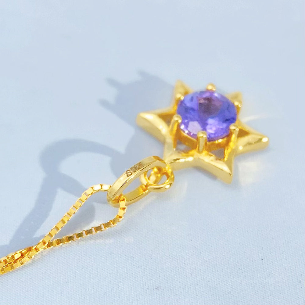 Tanzanite Star Gold Vermeil Pendant gold-tone supplier photograph 8560