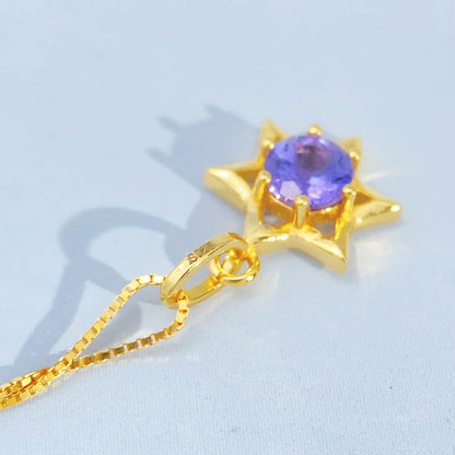 Tanzanite Star Gold Vermeil Pendant gold-tone supplier photograph 8560
